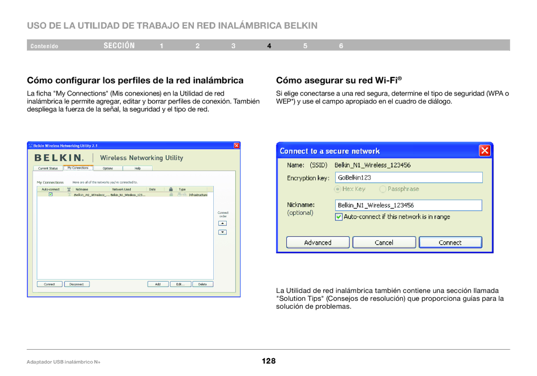 Belkin F5D8055tt, PM00730tt user manual 128 