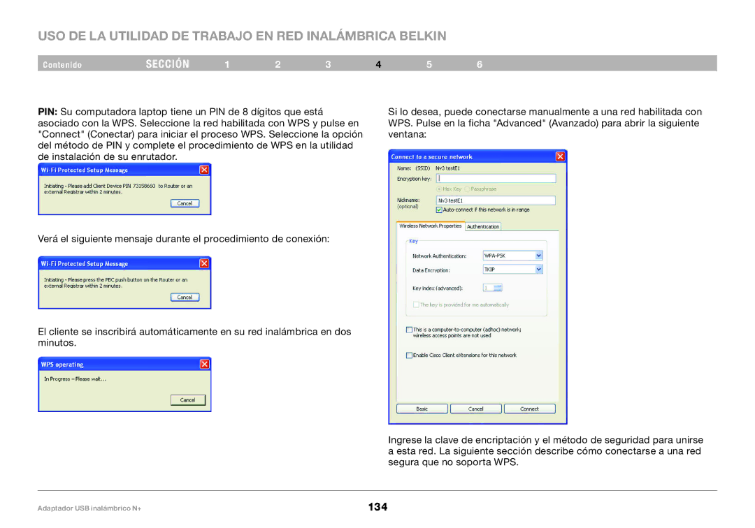 Belkin F5D8055tt, PM00730tt user manual 134 