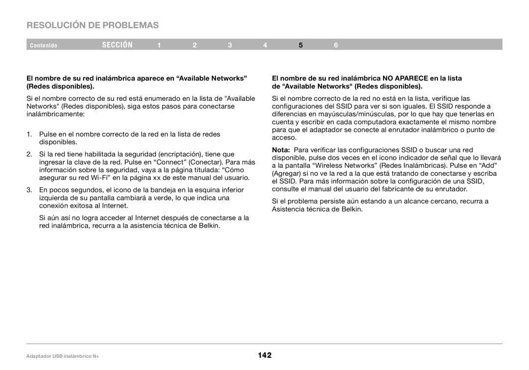 Belkin F5D8055tt, PM00730tt user manual Resolución de problemas 