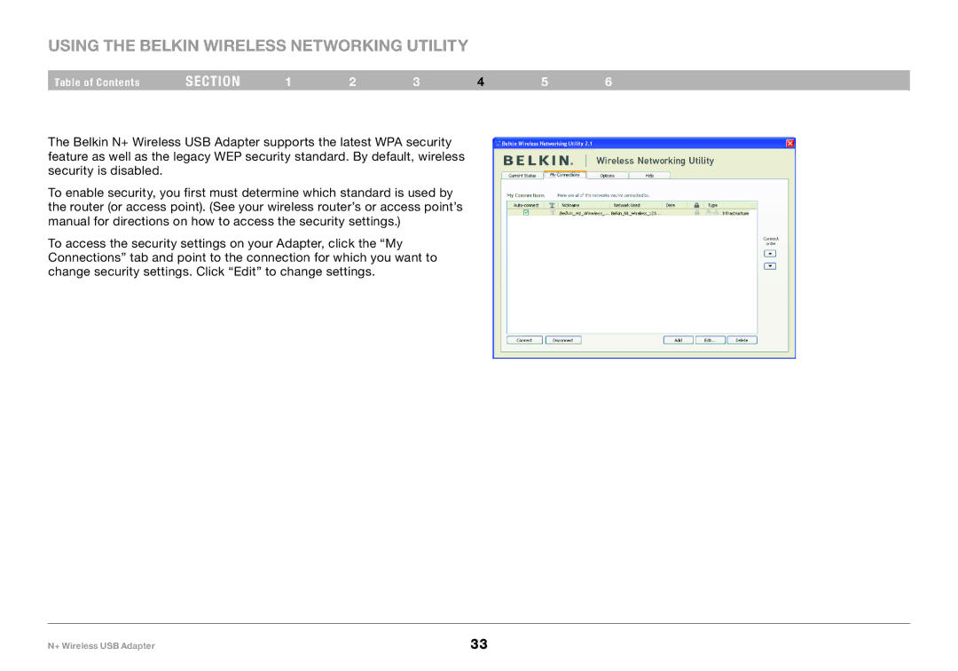 Belkin PM00730tt, F5D8055tt user manual Using the Belkin Wireless Networking Utility 