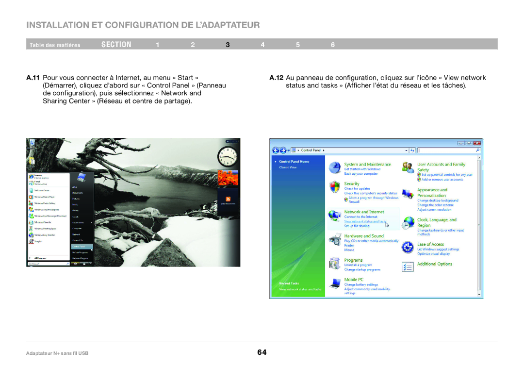 Belkin F5D8055tt, PM00730tt user manual Installation ET Configuration DE L’ADAPTATEUR 