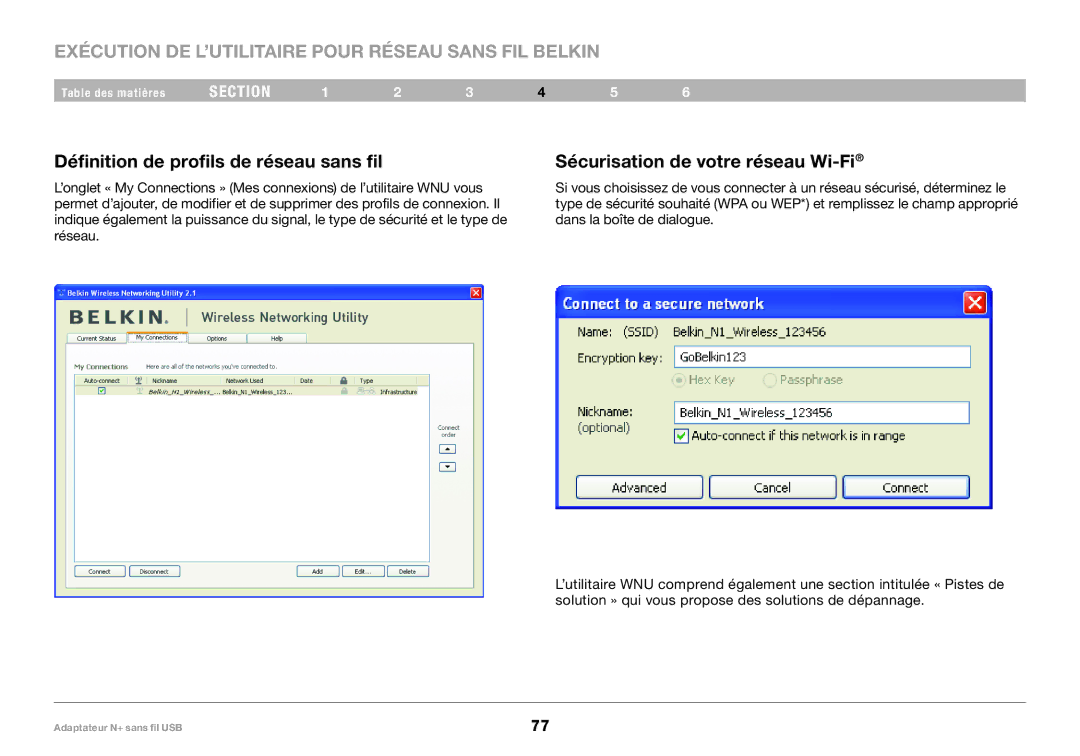 Belkin PM00730tt, F5D8055tt user manual Table des matières 2 3 4 5 