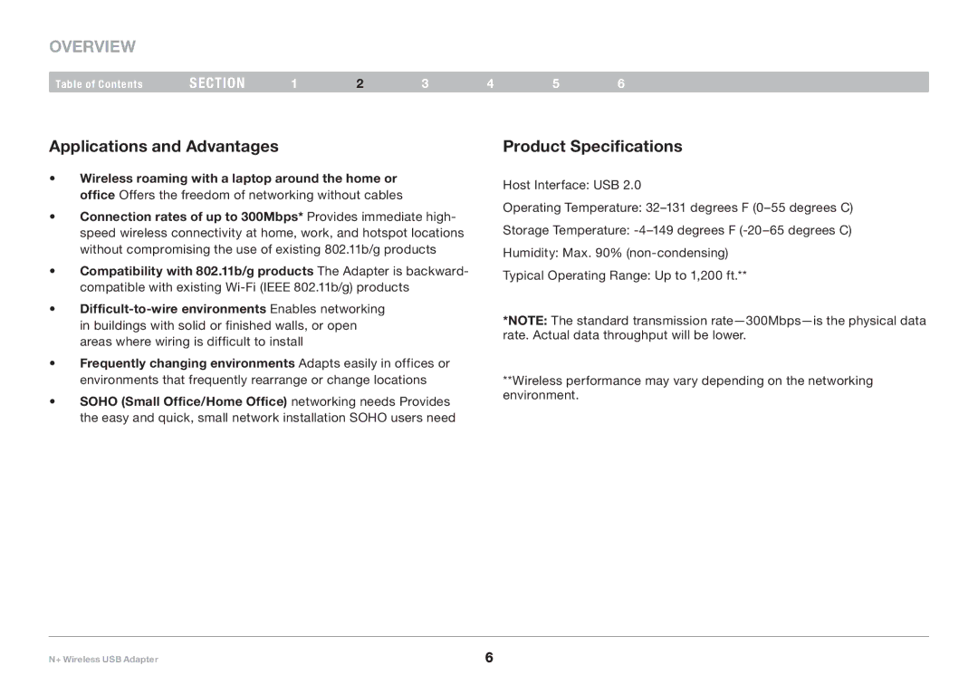 Belkin F5D8055tt, PM00730tt user manual Applications and Advantages, Product Specifications 