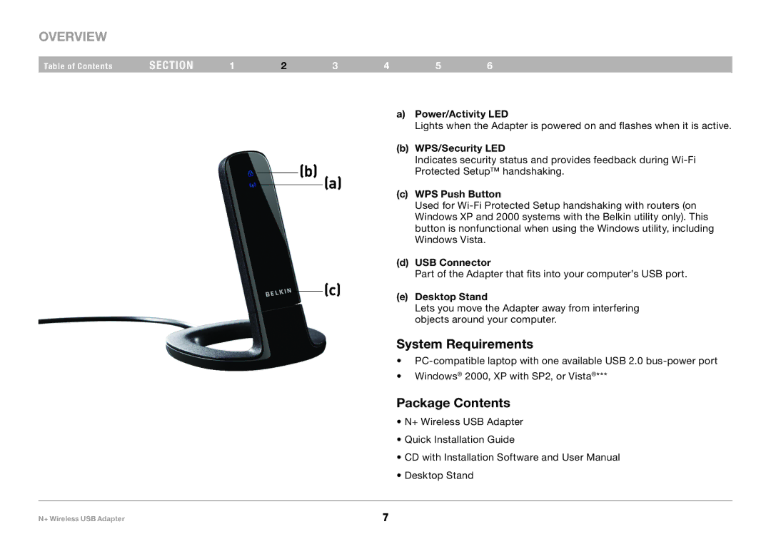 Belkin PM00730tt, F5D8055tt user manual System Requirements, Package Contents 