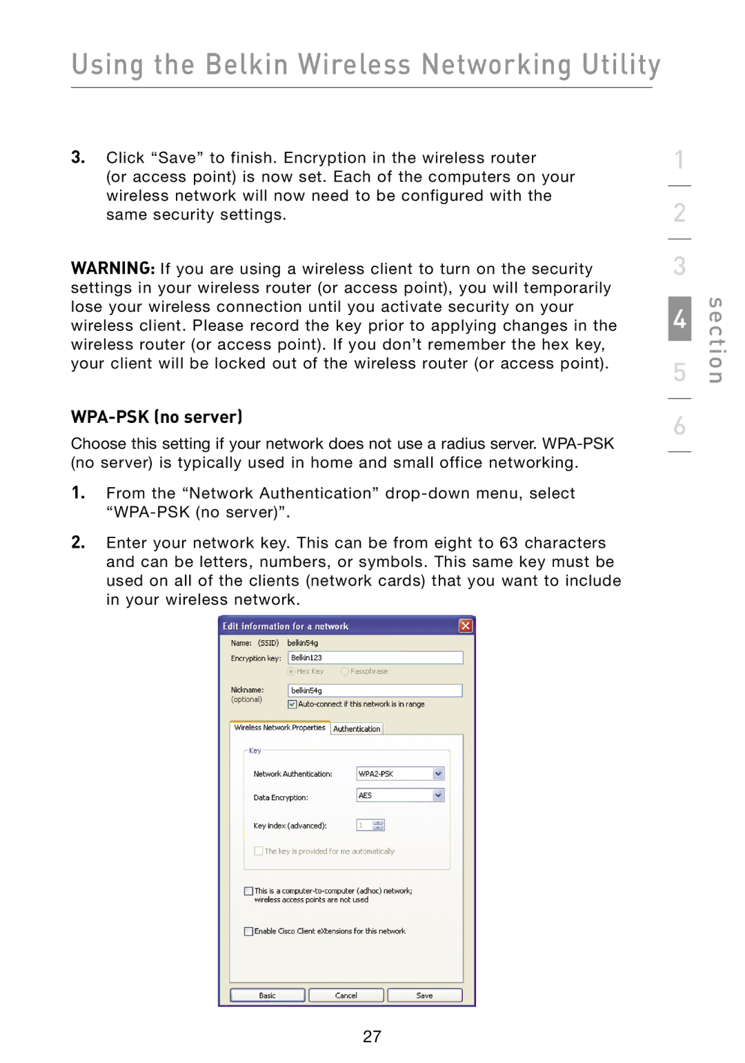 Belkin F5D8073 user manual WPA-PSK no server 