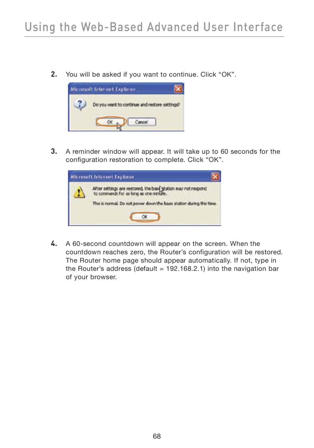 Belkin F5D8230-4 manual Using the Web-Based Advanced User Interface 