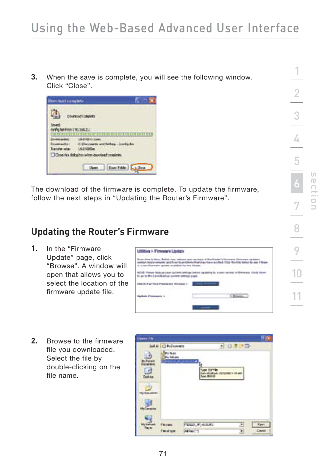 Belkin F5D8230-4 manual Updating the Router’s Firmware 