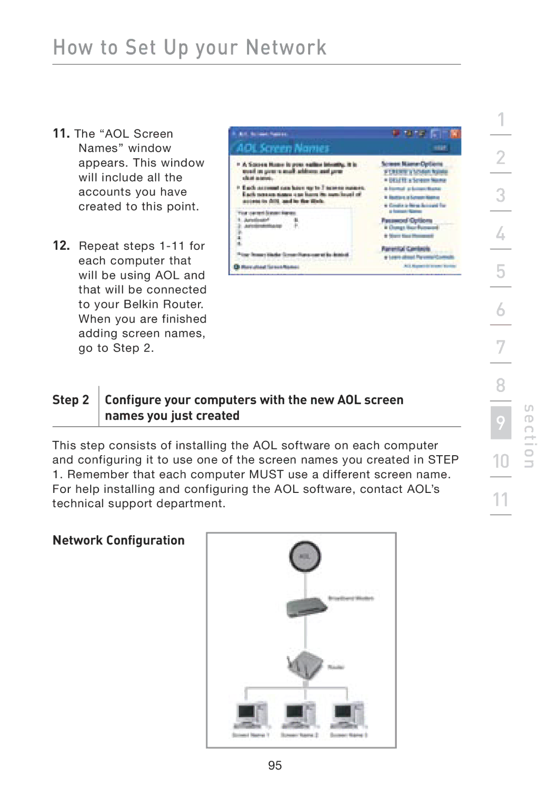 Belkin F5D8230-4 manual Network Configuration 