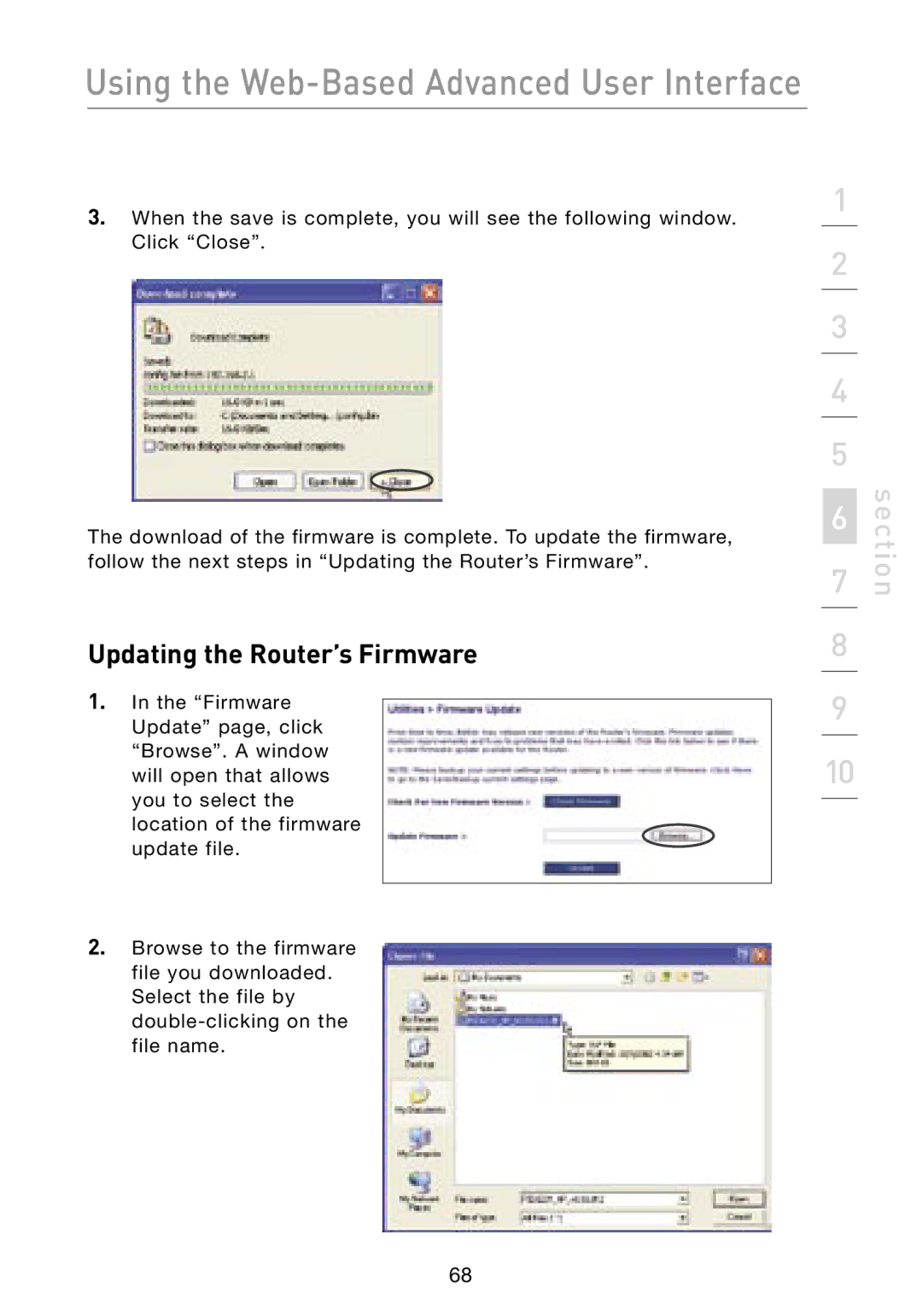 Belkin F5D8231-4 user manual Updating the Router’s Firmware 