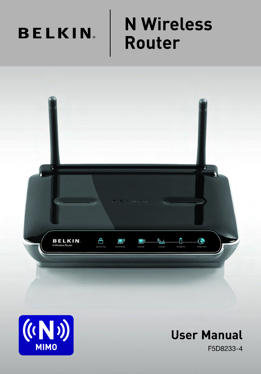 Belkin F5D8233-4 user manual Wireless Router 