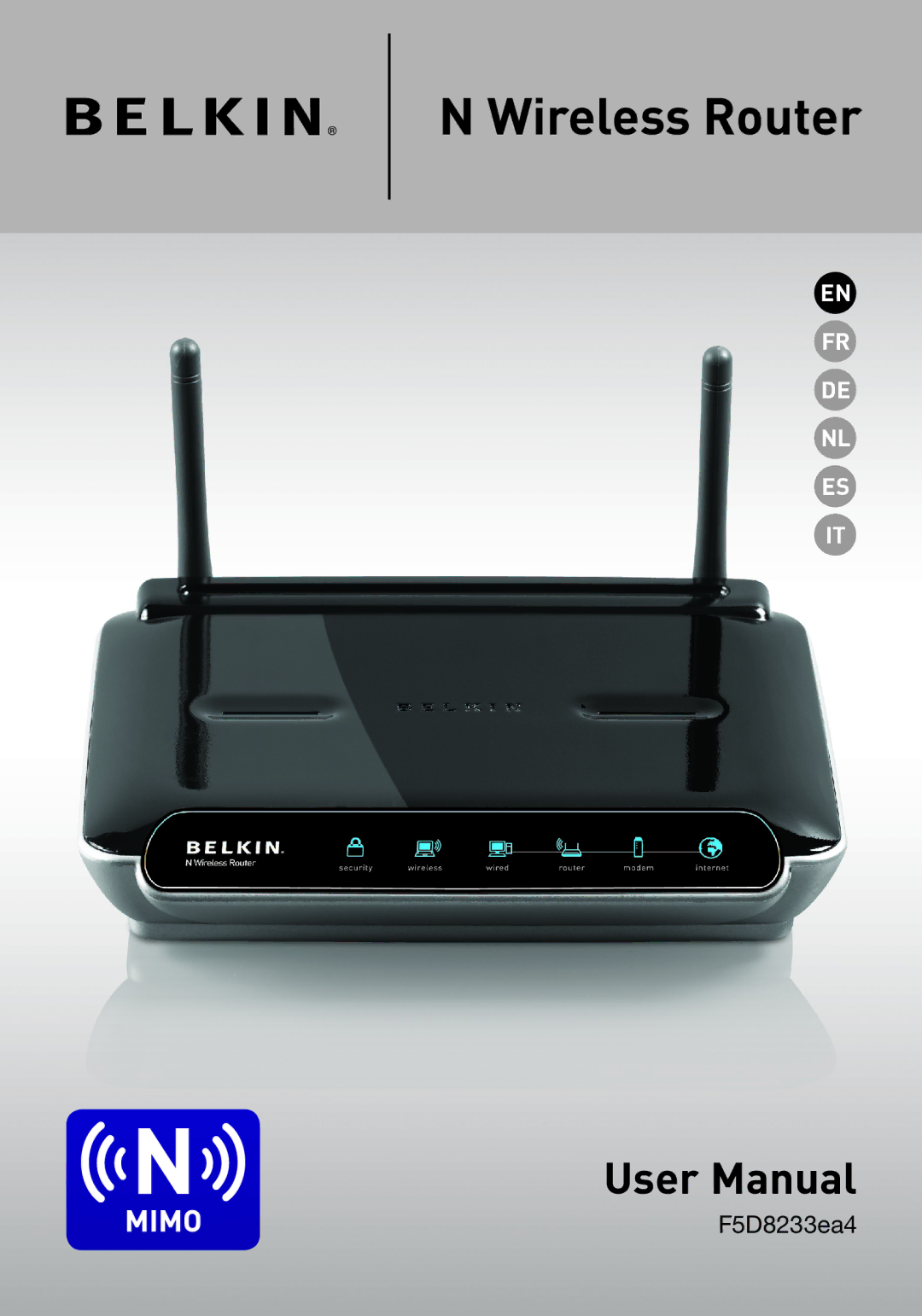 Belkin F5D8233EA4 user manual Wireless Router 