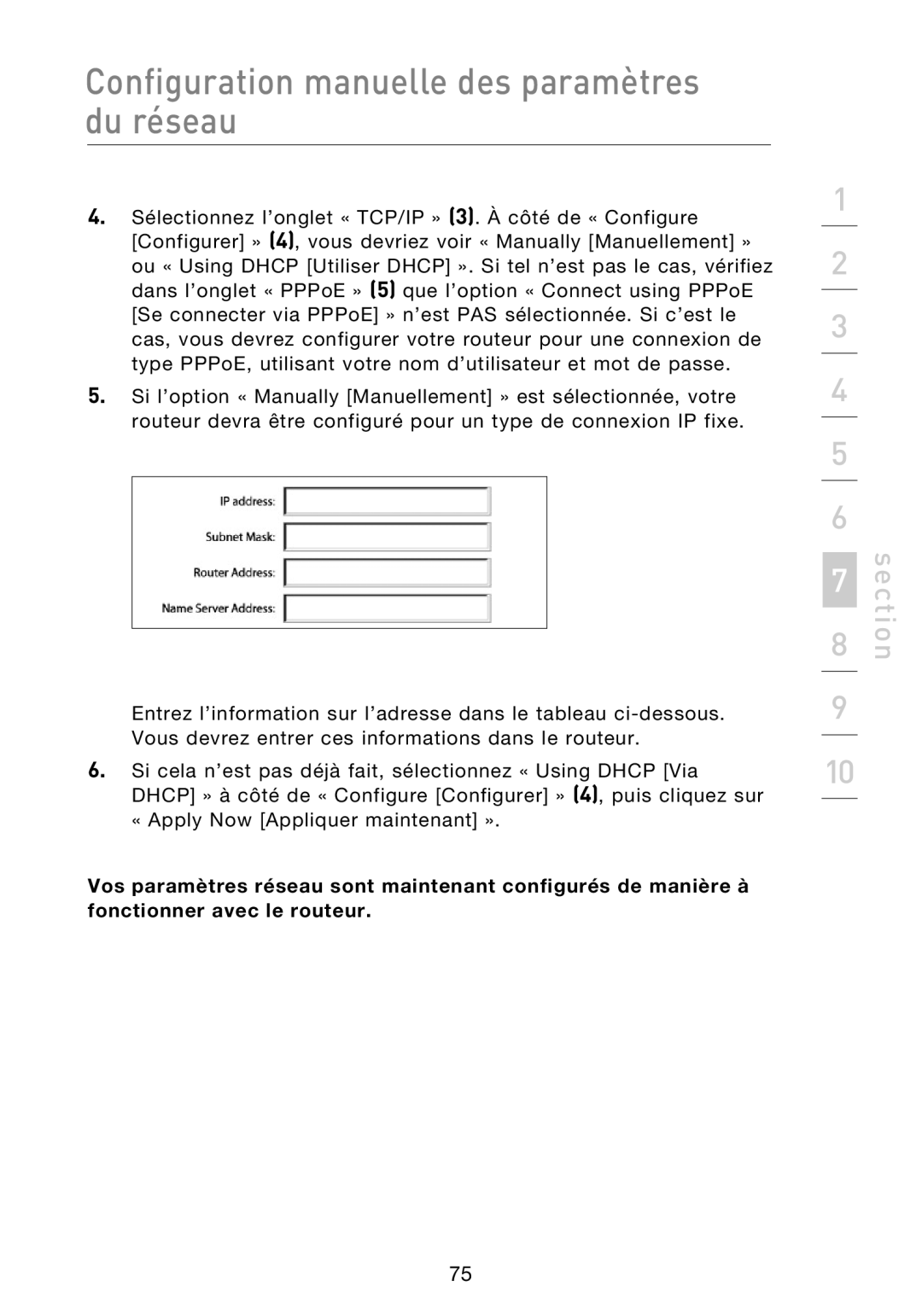 Belkin F5D8233EA4 user manual Section 