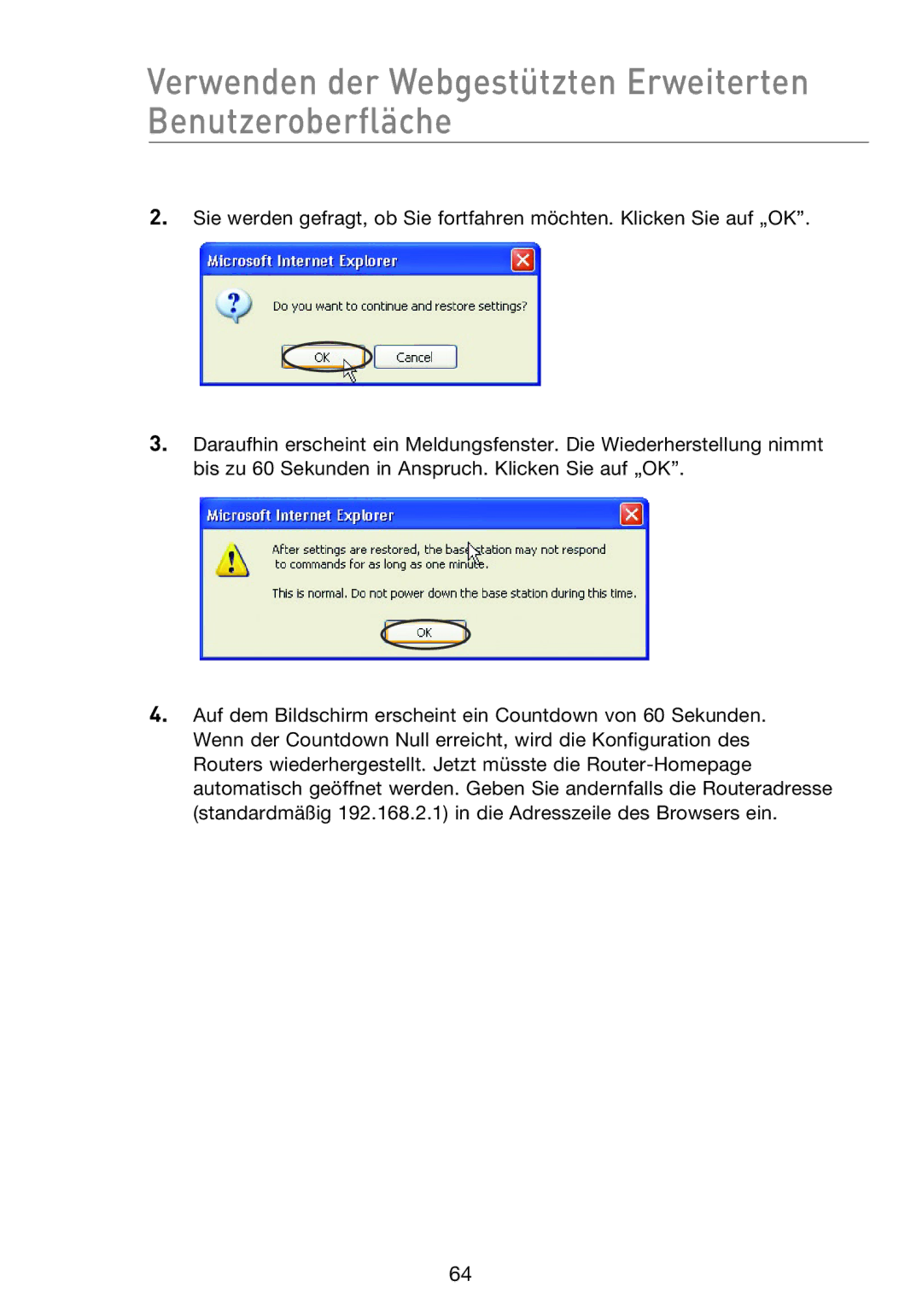 Belkin F5D8233EA4 user manual Verwenden der Webgestützten Erweiterten Benutzeroberfläche 