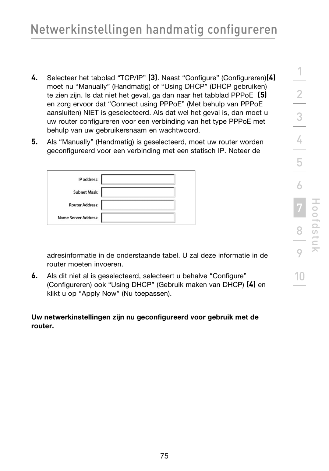 Belkin F5D8233EA4 user manual Hoofdstuk 