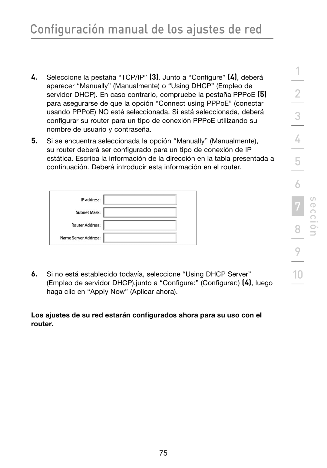 Belkin F5D8233EA4 user manual Sección 