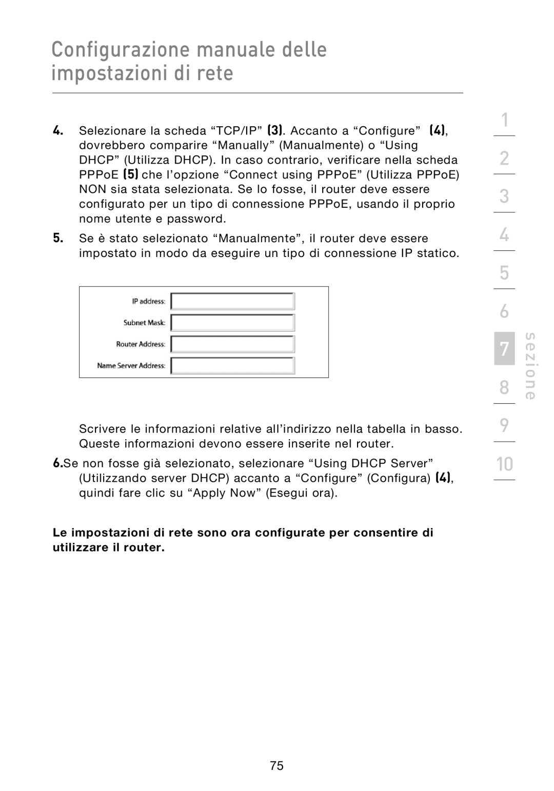 Belkin F5D8233EA4 user manual Sezione 