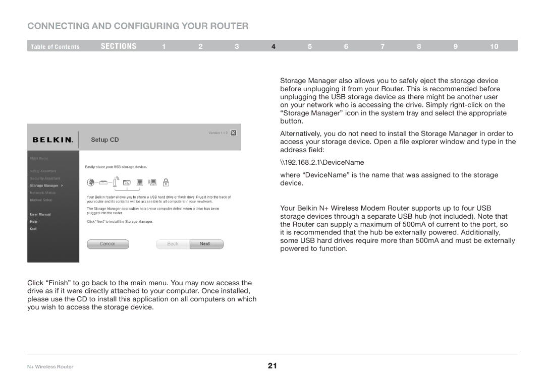 Belkin F5D8235-4 user manual Connecting and Configuring your Router 