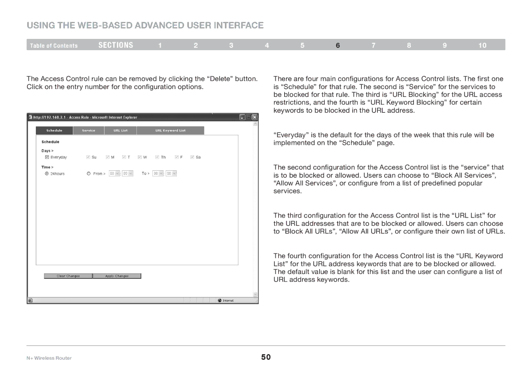 Belkin F5D8235-4 user manual Using the Web-Based Advanced User Interface 