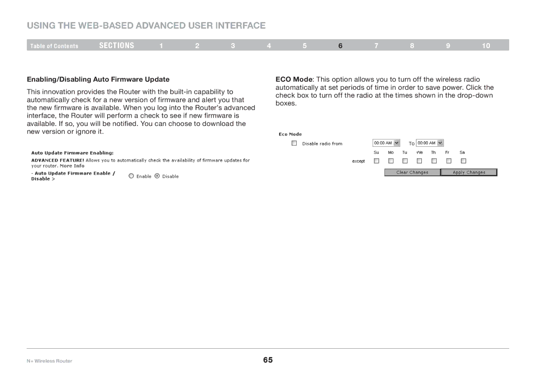 Belkin F5D8235-4 user manual Enabling/Disabling Auto Firmware Update 