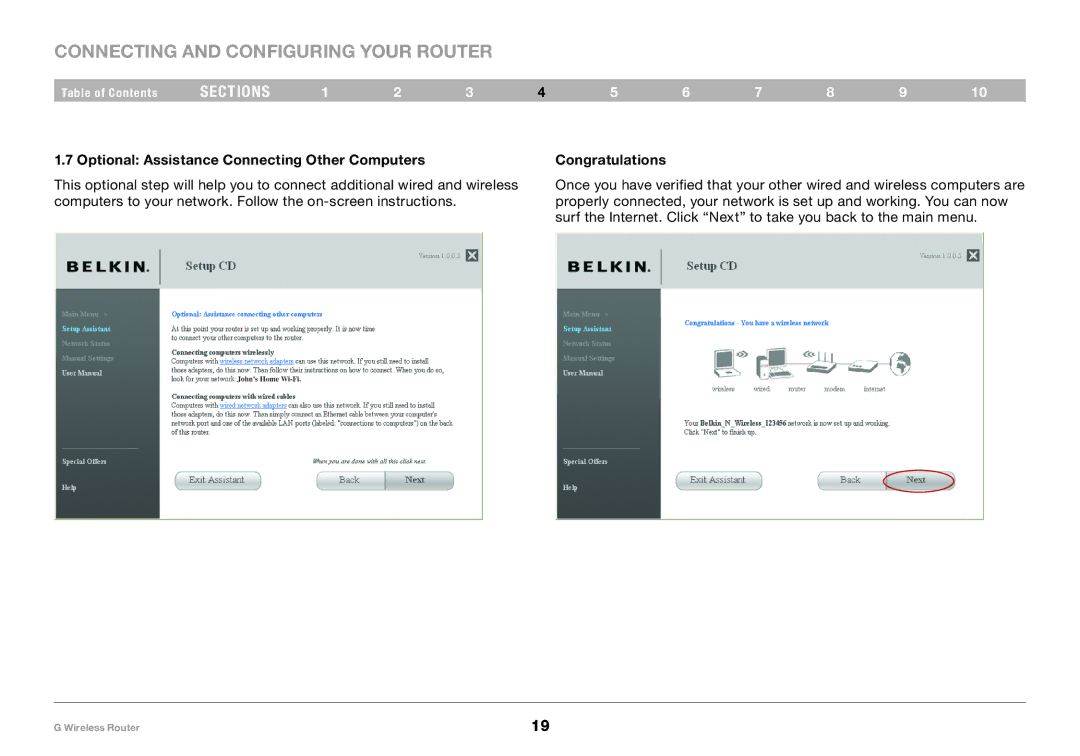 Belkin PM01122, F5D8236-4 user manual Connecting and Configuring your Router 