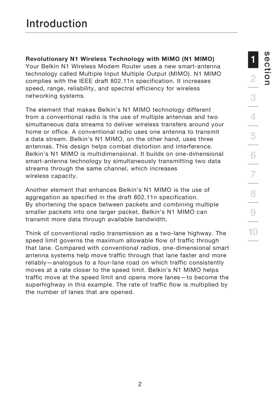 Belkin F5D8631-4 user manual Section 