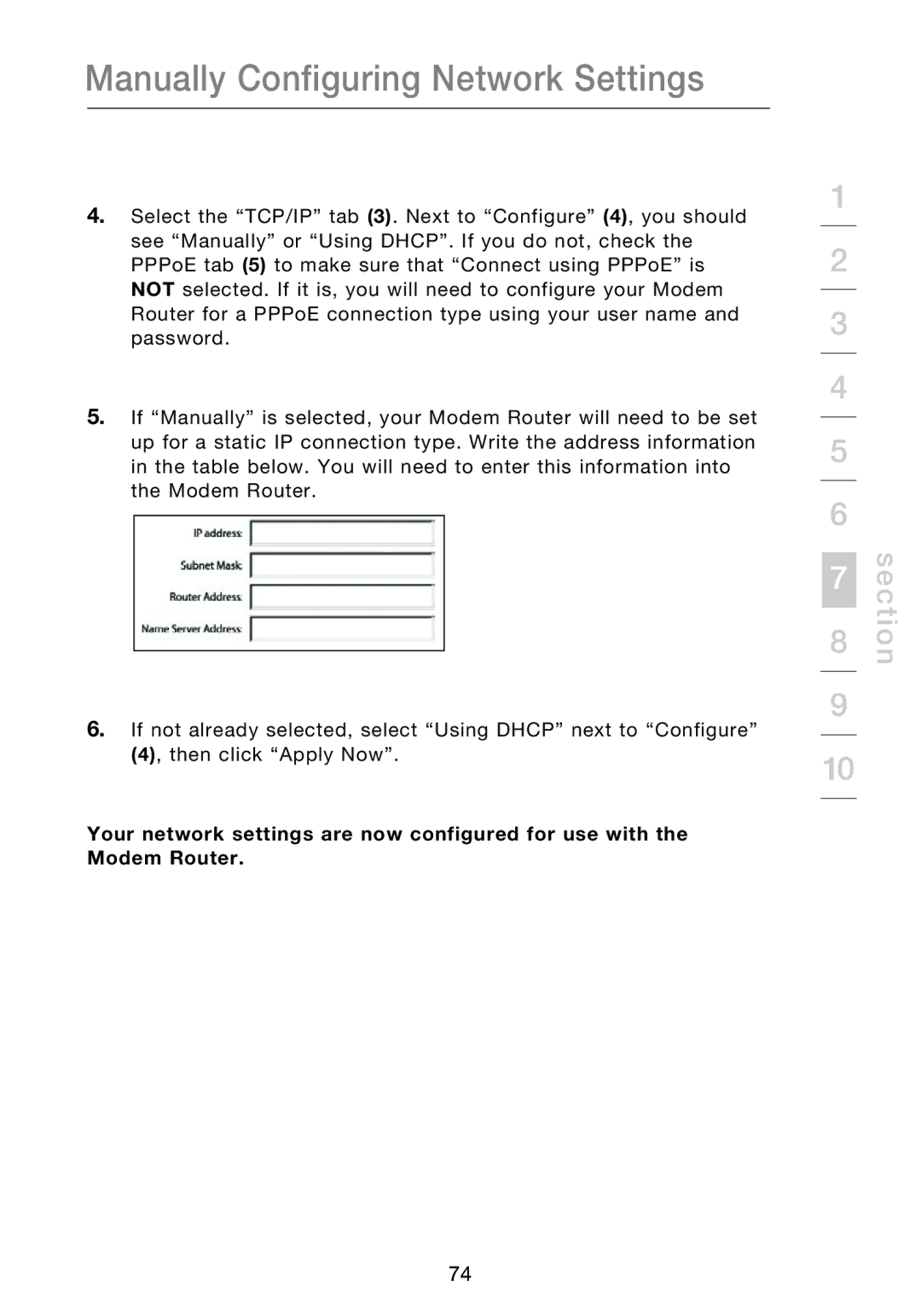 Belkin F5D8631-4 user manual Section 