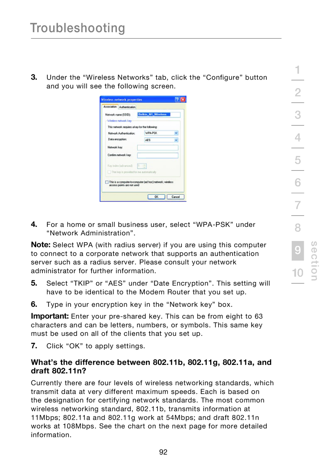 Belkin F5D8631-4 user manual Troubleshooting 