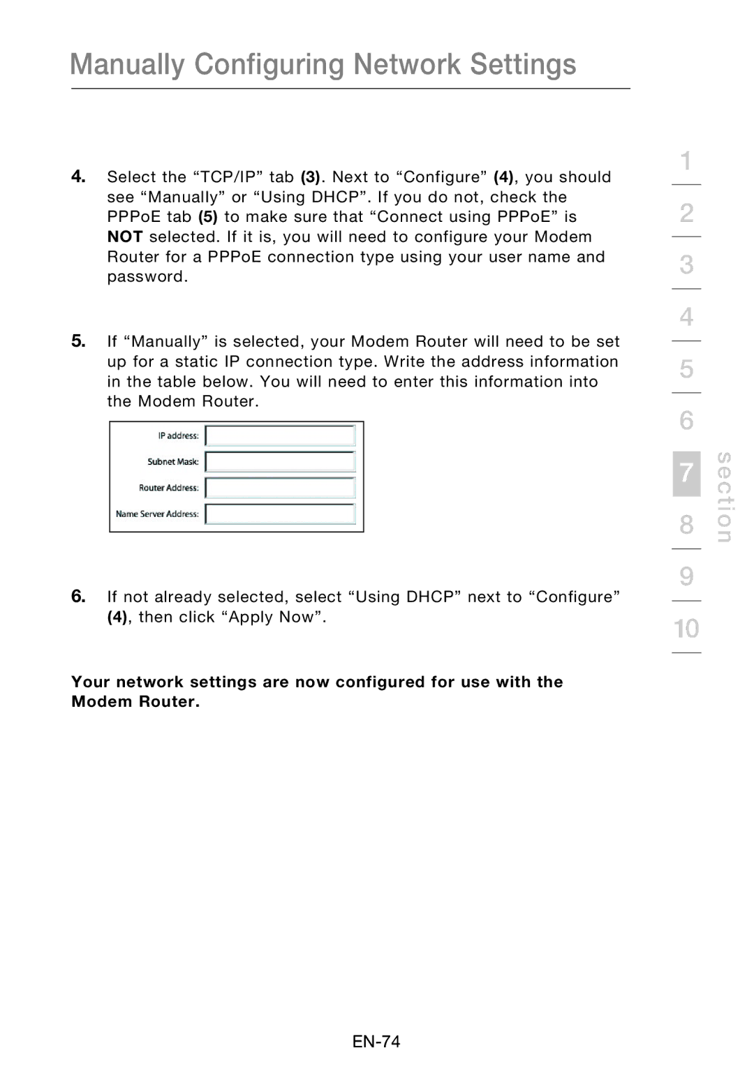 Belkin F5D8631-4 user manual EN-74 