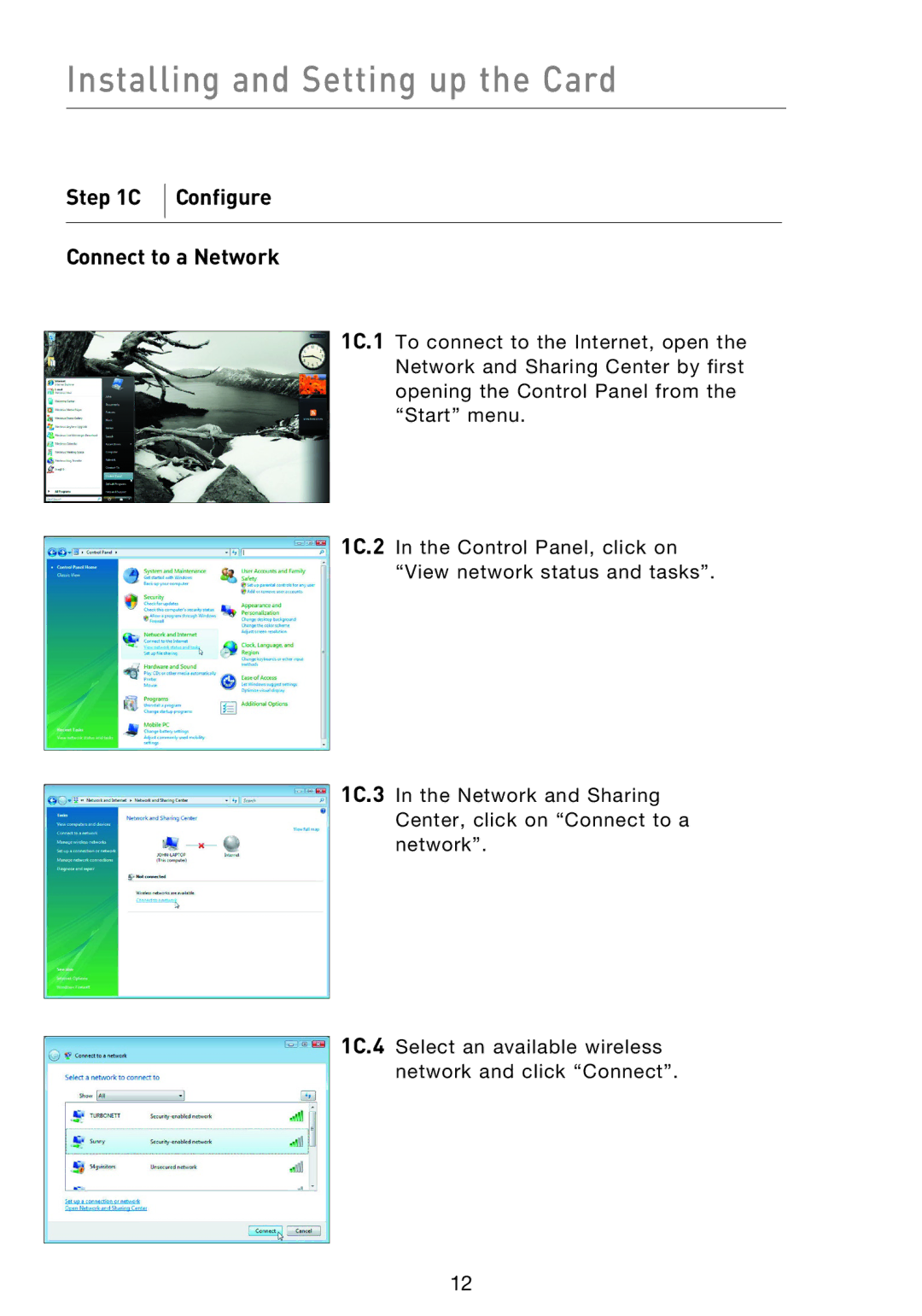 Belkin F5D9000 user manual Configure Connect to a Network 