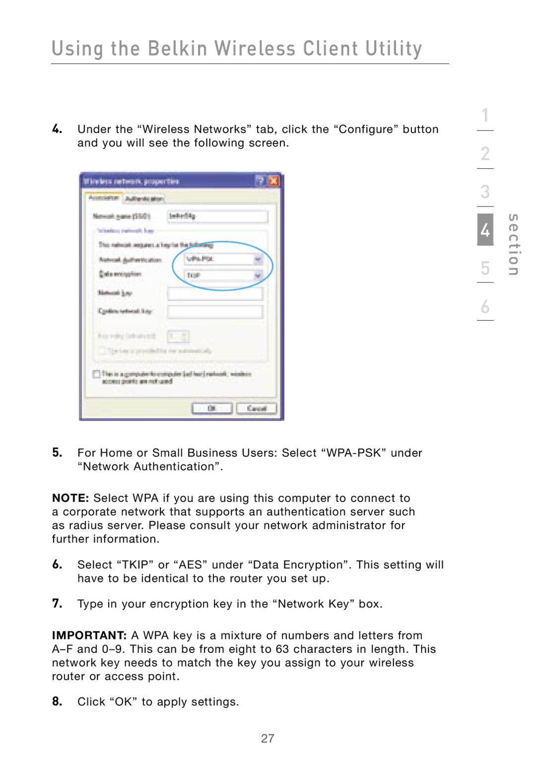 Belkin F5D9010 user manual Using the Belkin Wireless Client Utility 