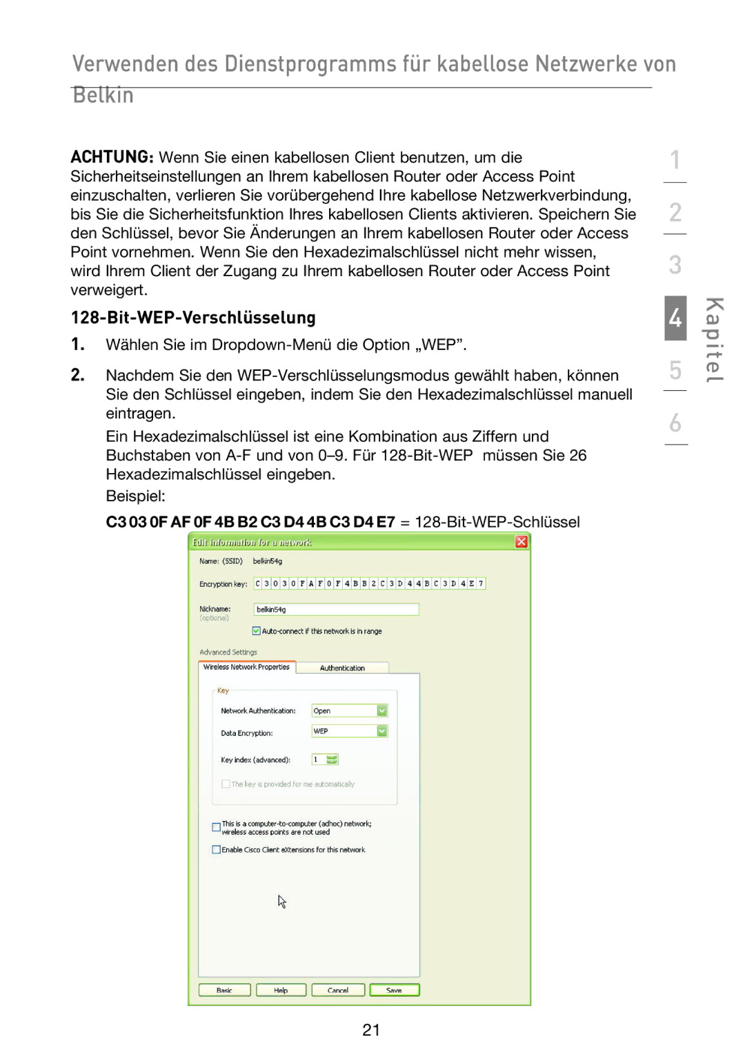 Belkin F5D9050UK user manual Kapitel 