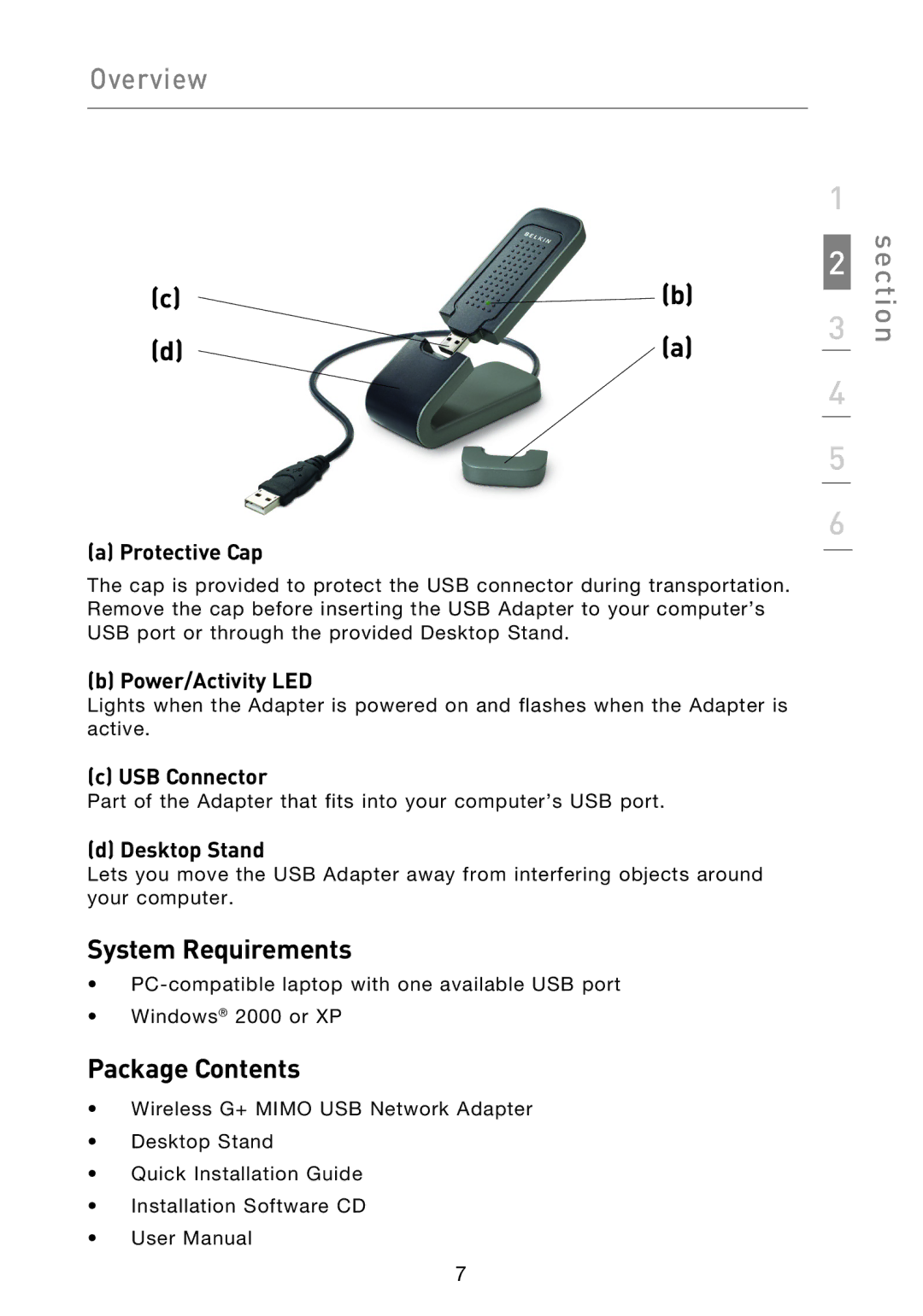 Belkin F5D9050UK user manual System Requirements, Package Contents 