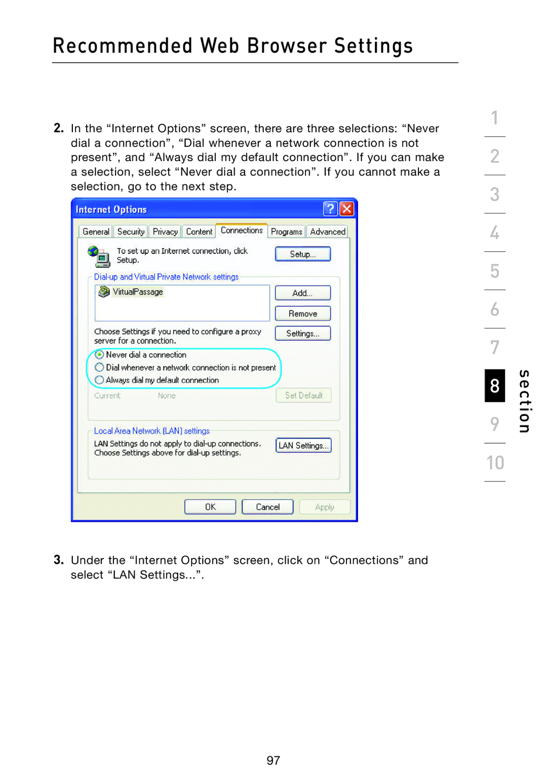 Belkin F5D9230-4 user manual Section 