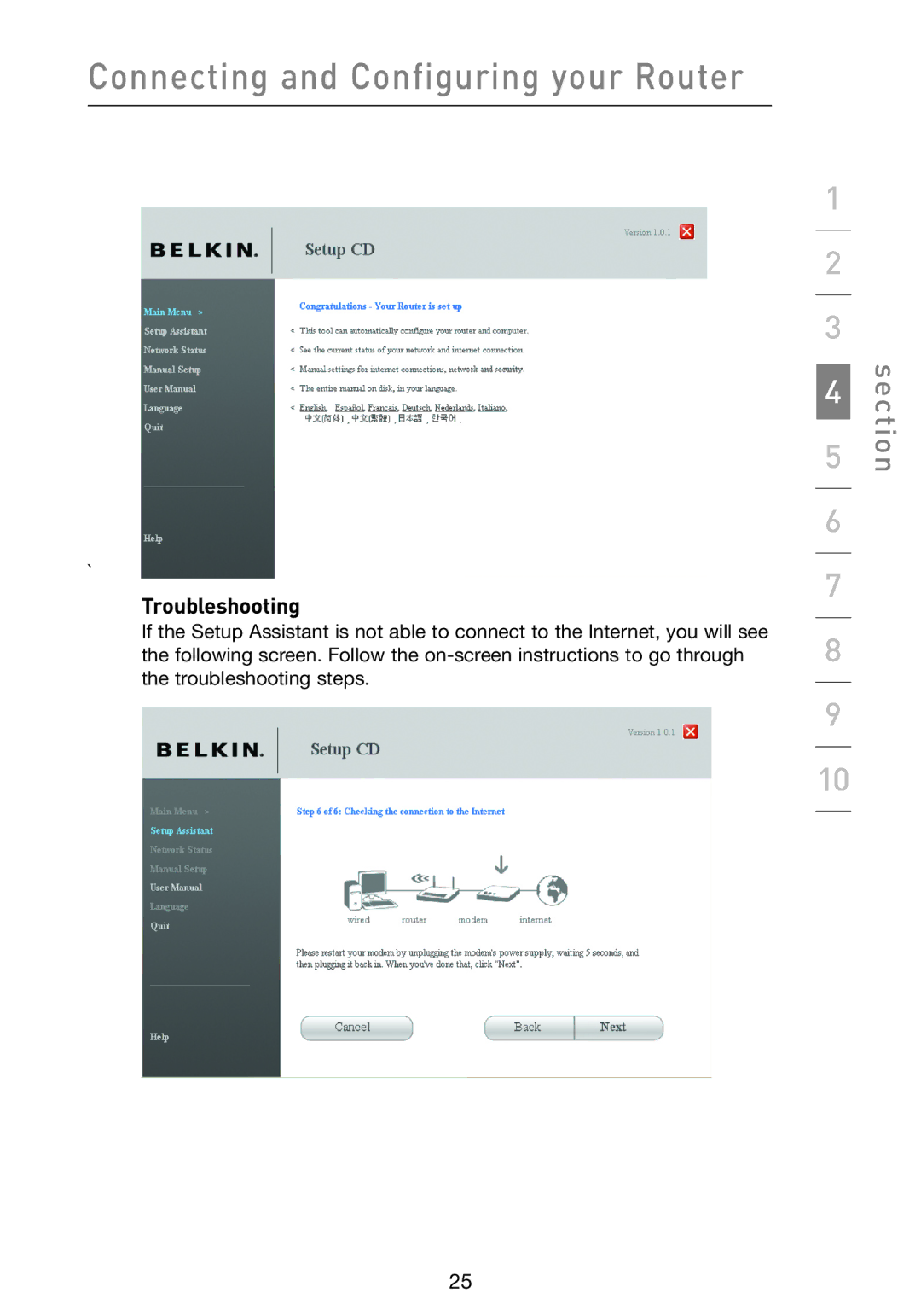 Belkin F5D9230-4 user manual Troubleshooting 