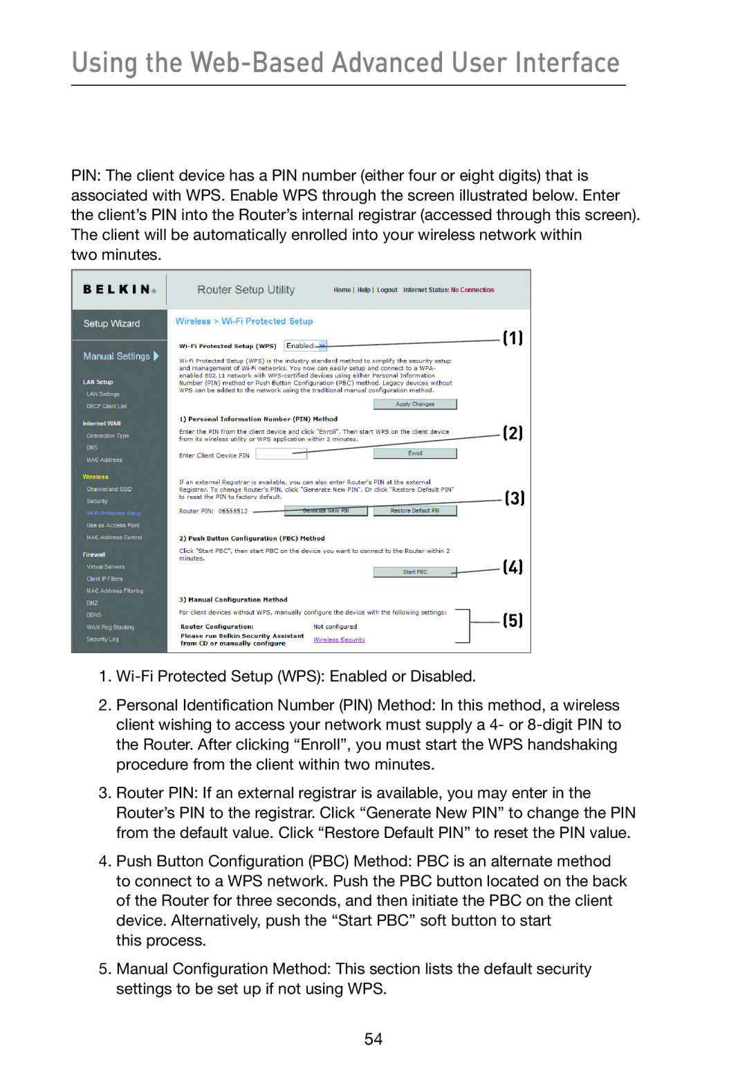 Belkin F5D9230-4 user manual Using the Web-Based Advanced User Interface 