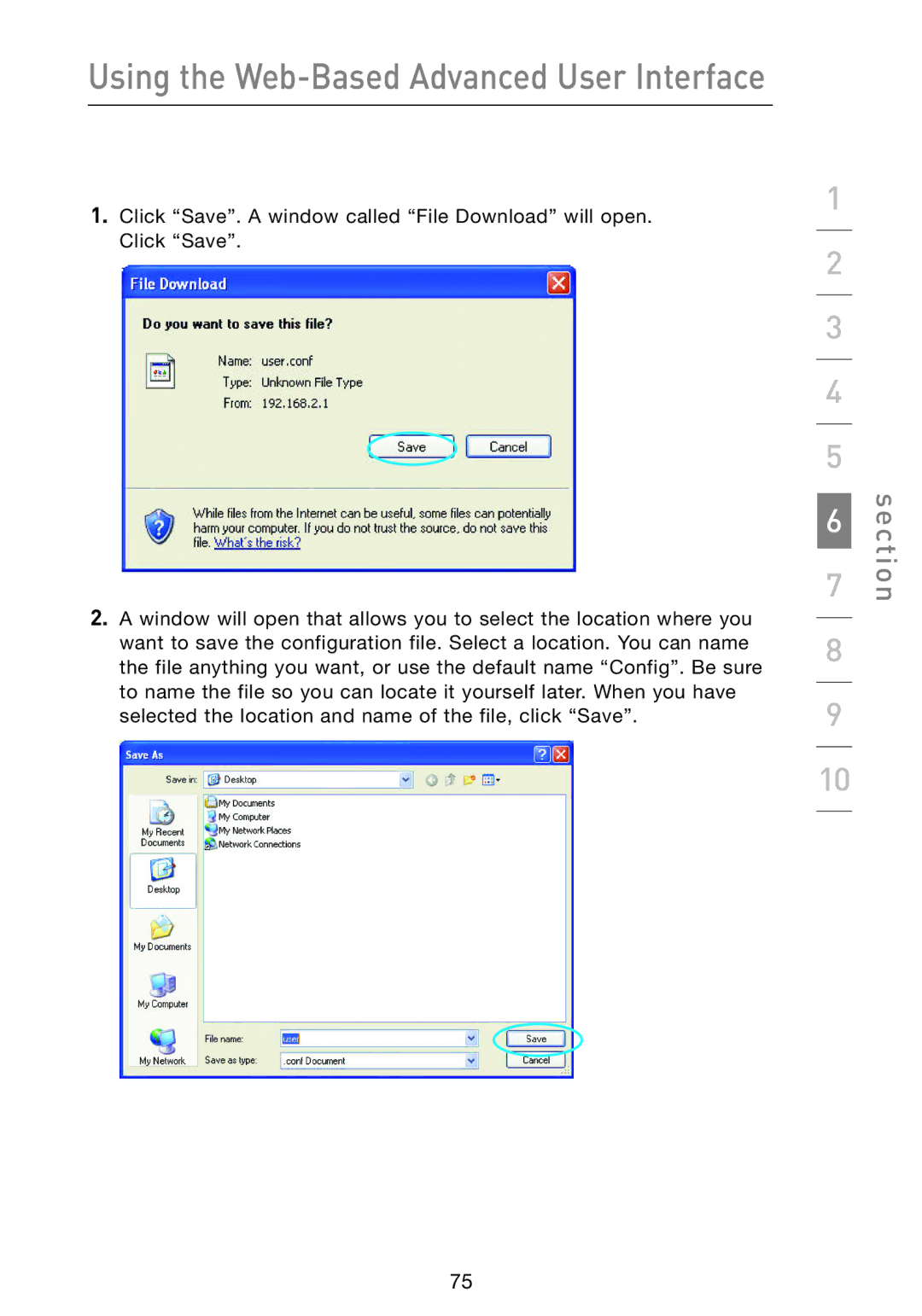 Belkin F5D9230-4 user manual Using the Web-Based Advanced User Interface 