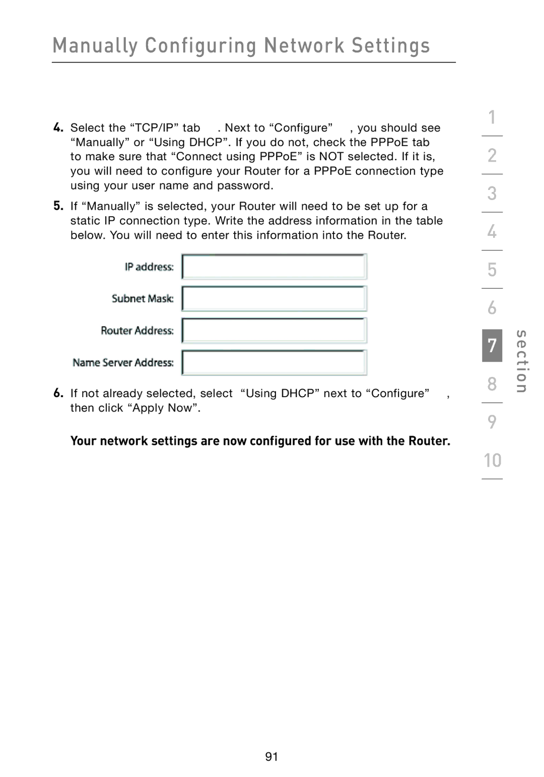 Belkin F5D9230-4 user manual Section 