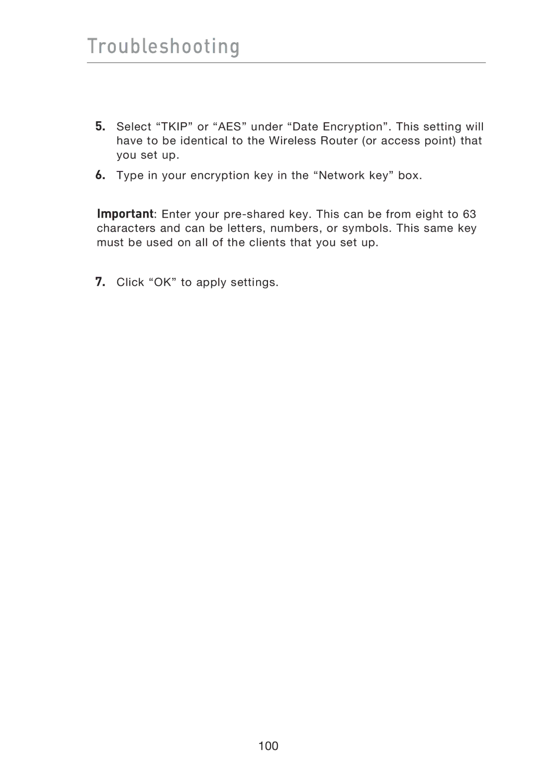 Belkin F5D9230UK4 user manual Troubleshooting 