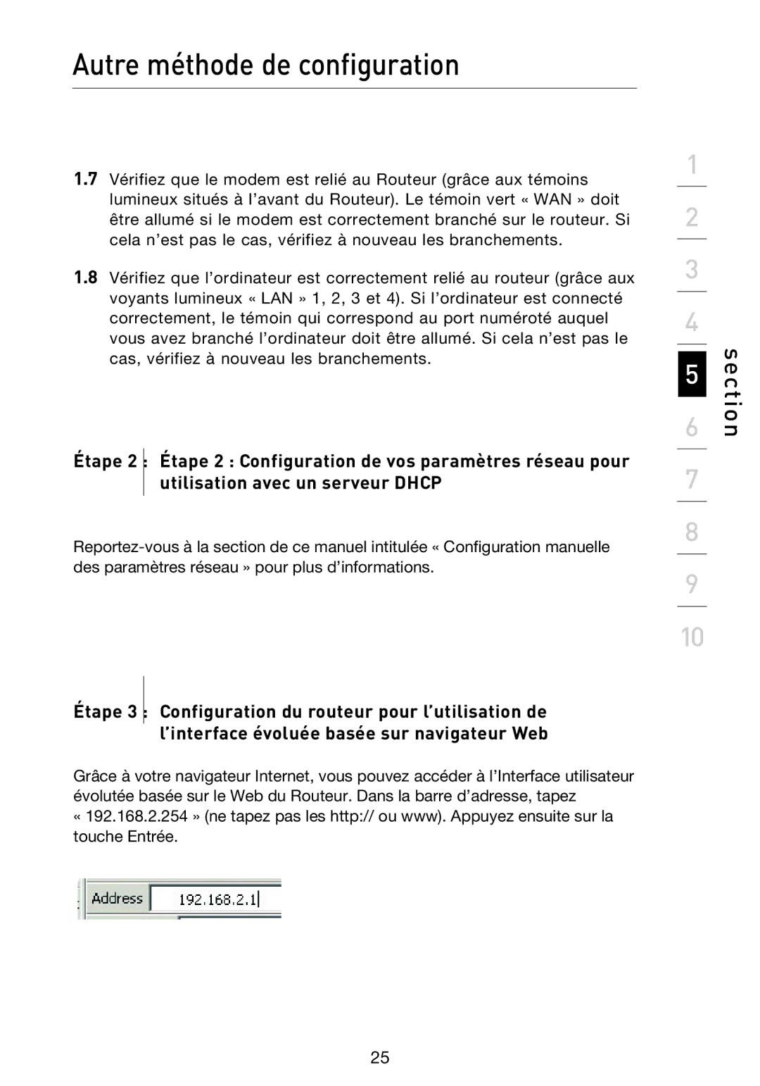 Belkin F5D9230UK4 user manual Section 