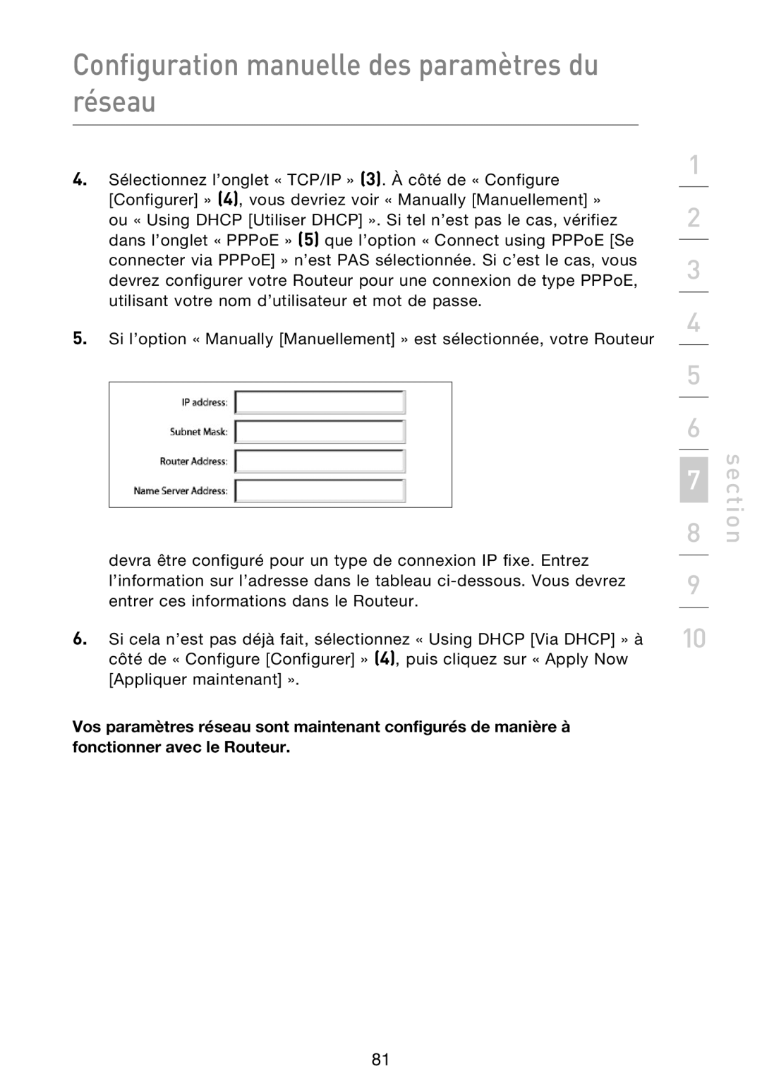 Belkin F5D9230UK4 user manual Section 