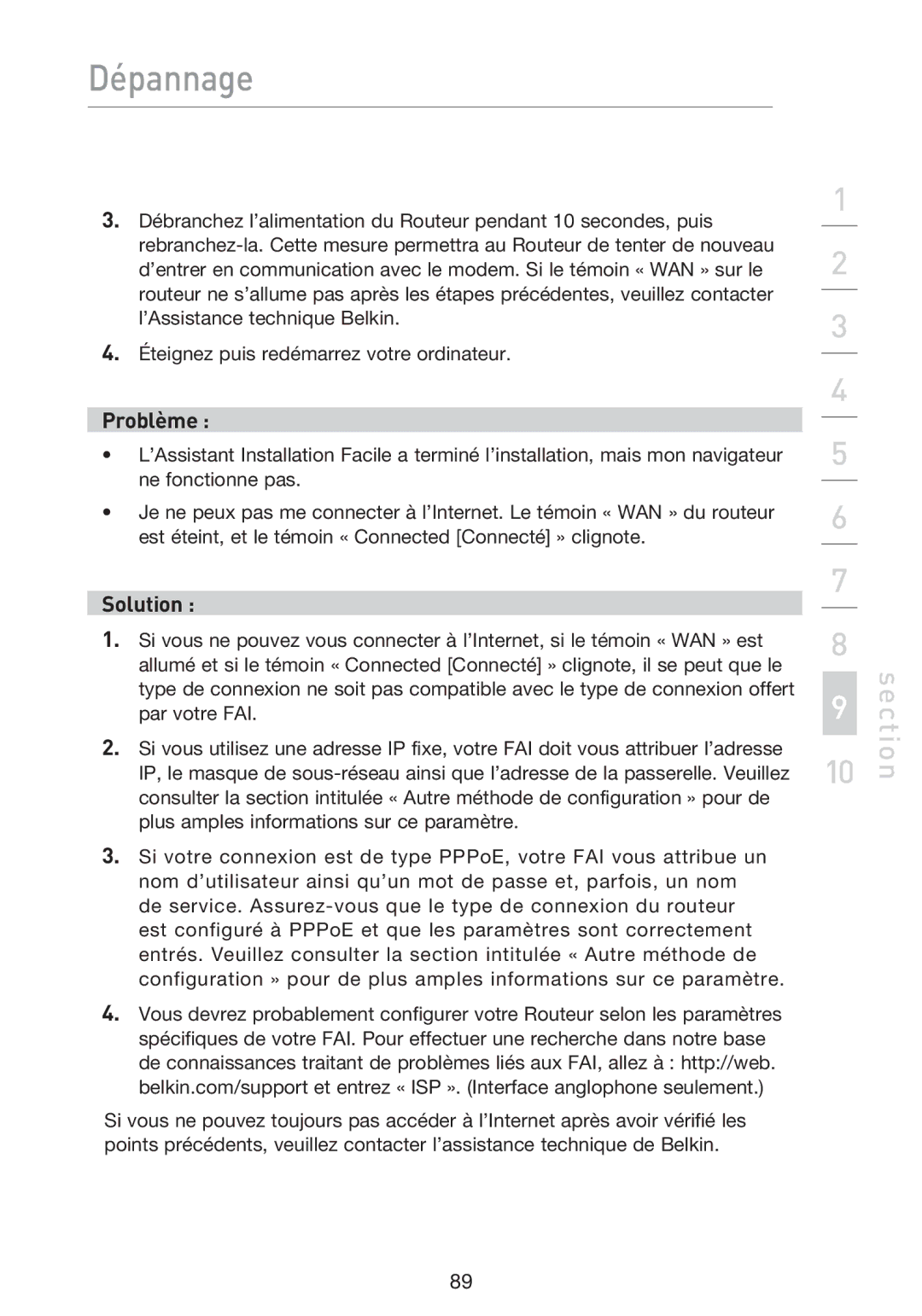 Belkin F5D9230UK4 user manual Section 