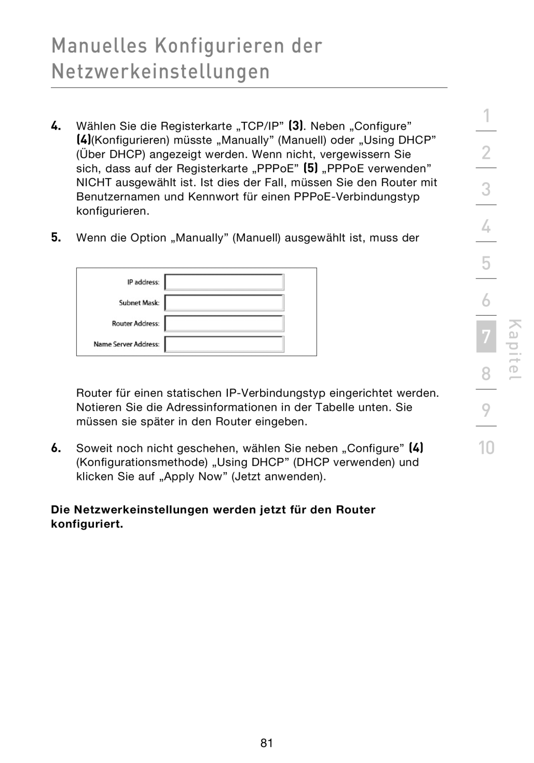 Belkin F5D9230UK4 user manual Kapitel 