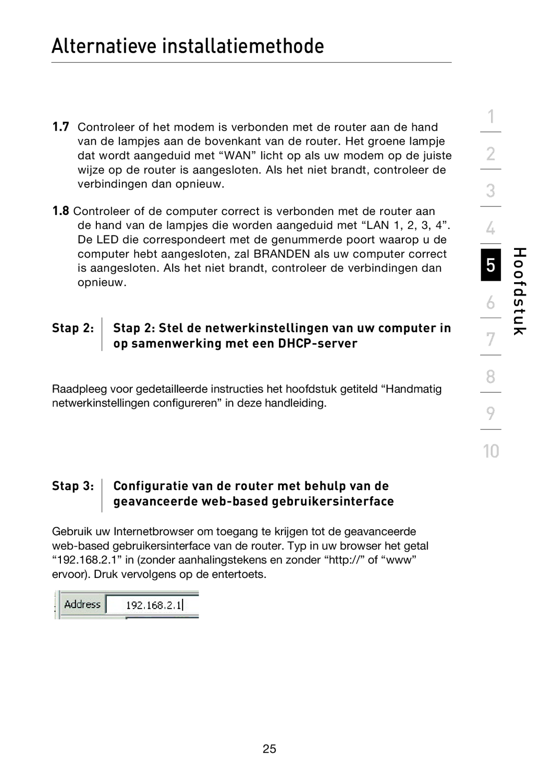 Belkin F5D9230UK4 user manual Hoofdstuk 