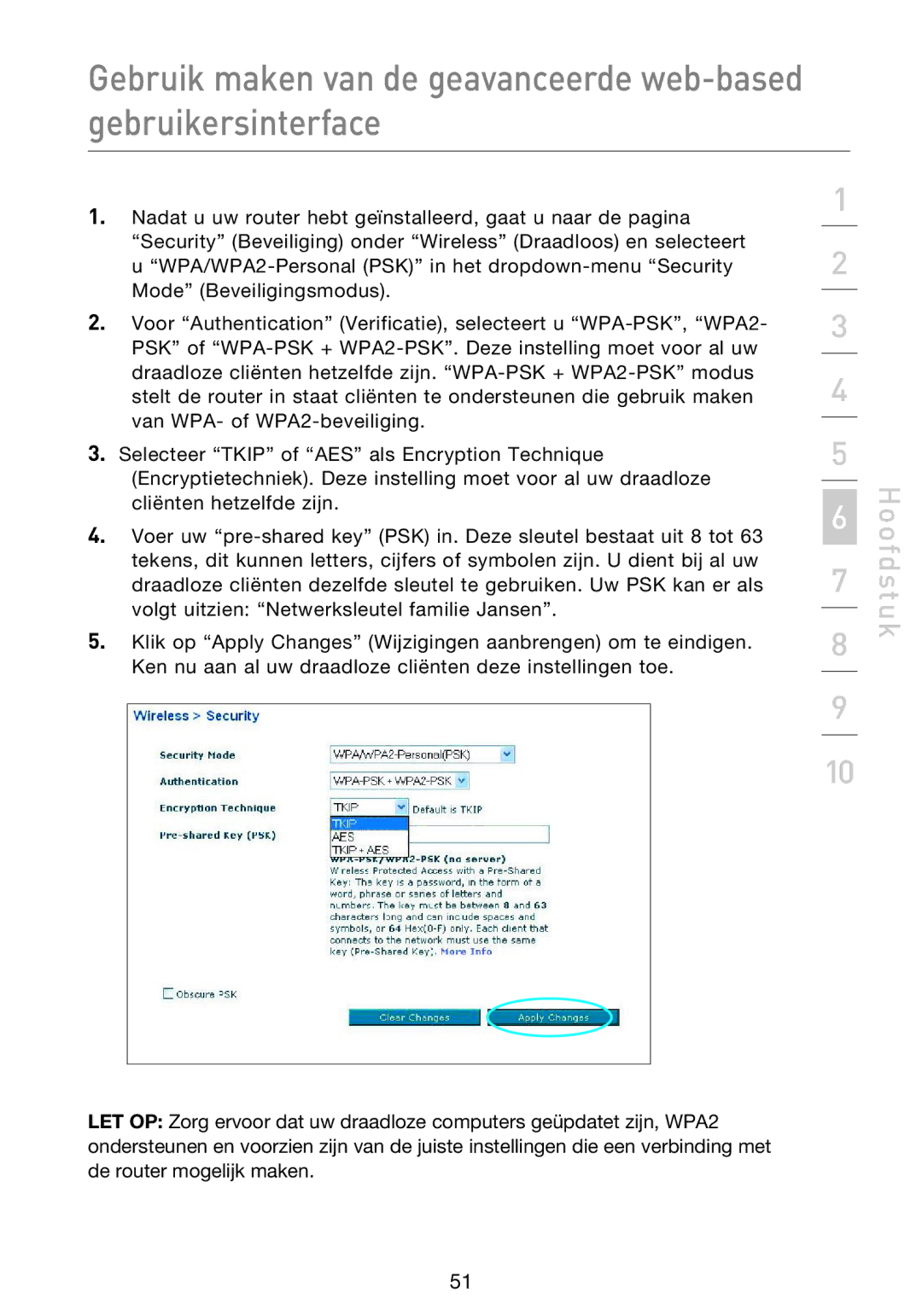 Belkin F5D9230UK4 user manual Hoofdstuk 