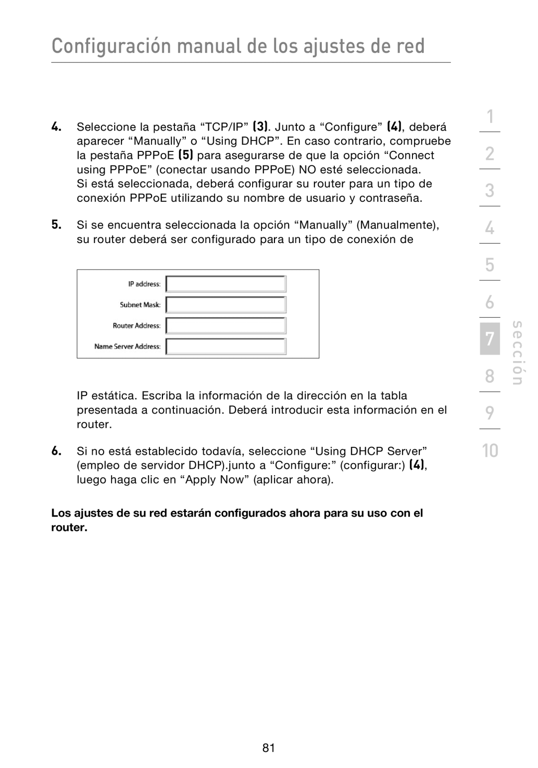 Belkin F5D9230UK4 user manual Sección 