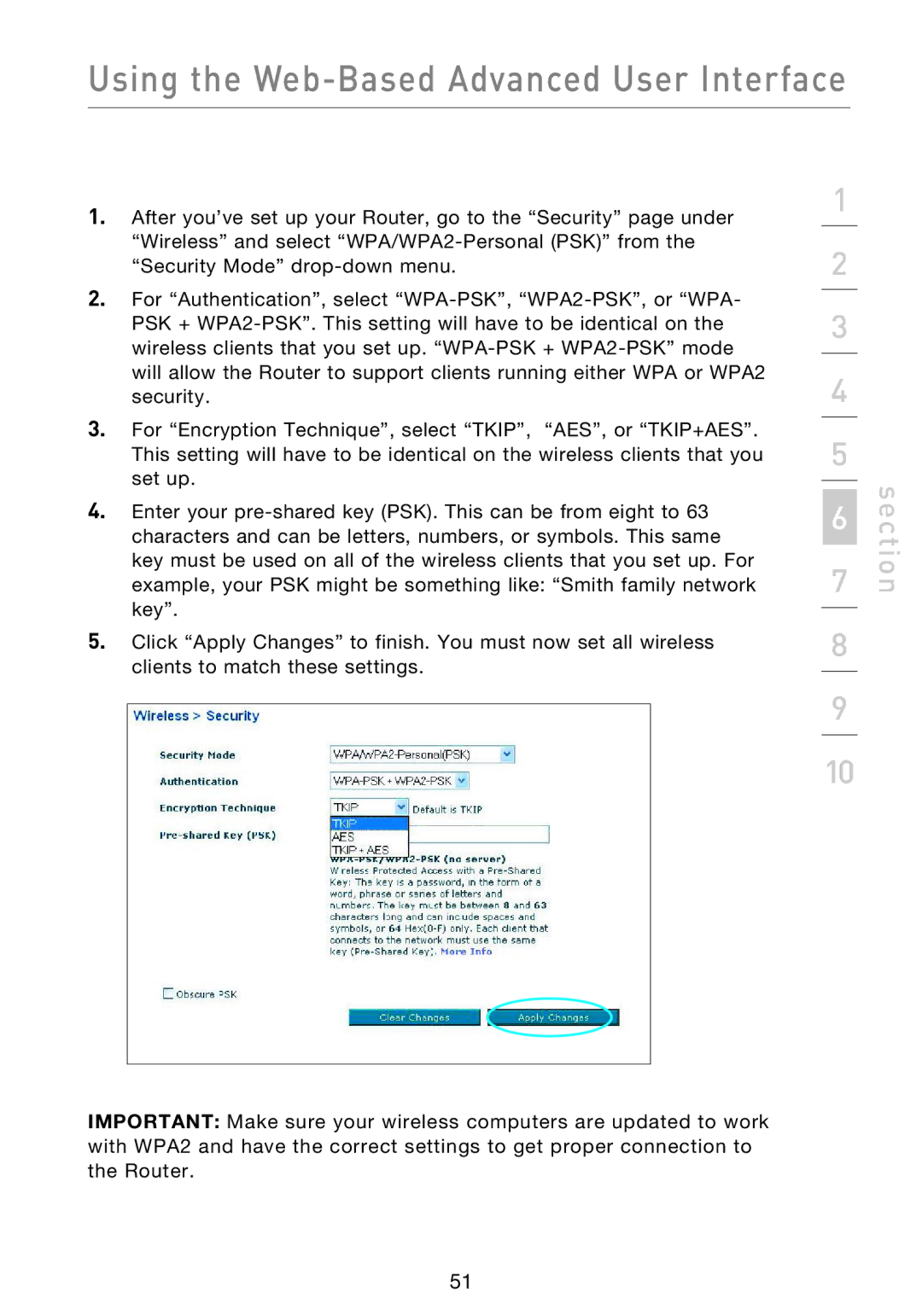 Belkin F5D9230UK4 user manual Using the Web-Based Advanced User Interface 