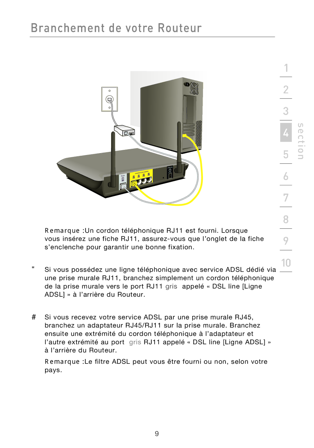 Belkin F5D9630UK4A user manual Section 