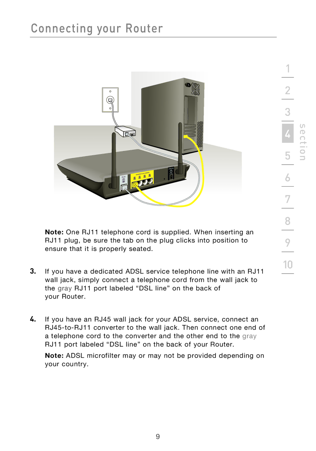 Belkin F5D9630UK4A user manual Section 