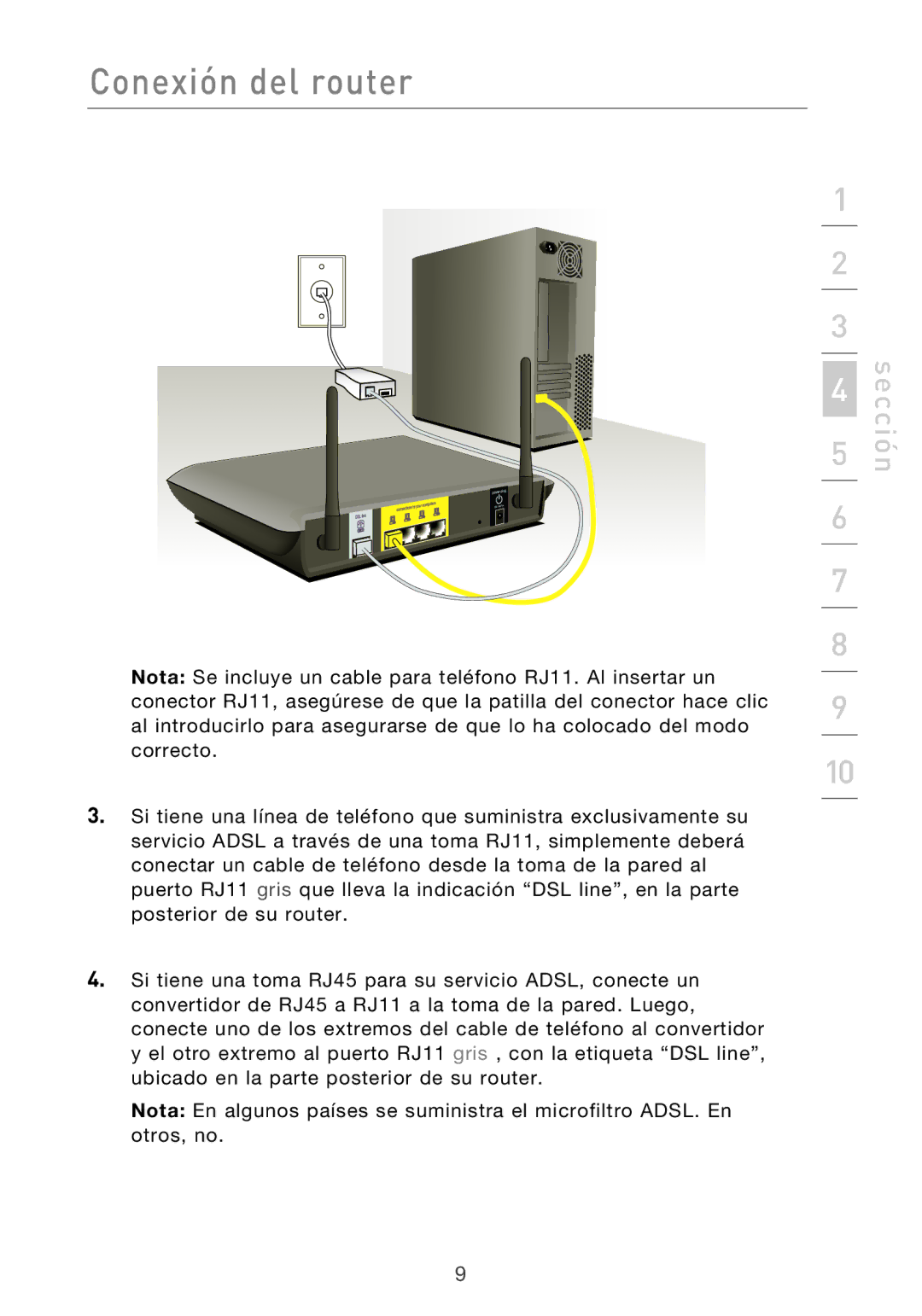 Belkin F5D9630UK4A user manual Sección 