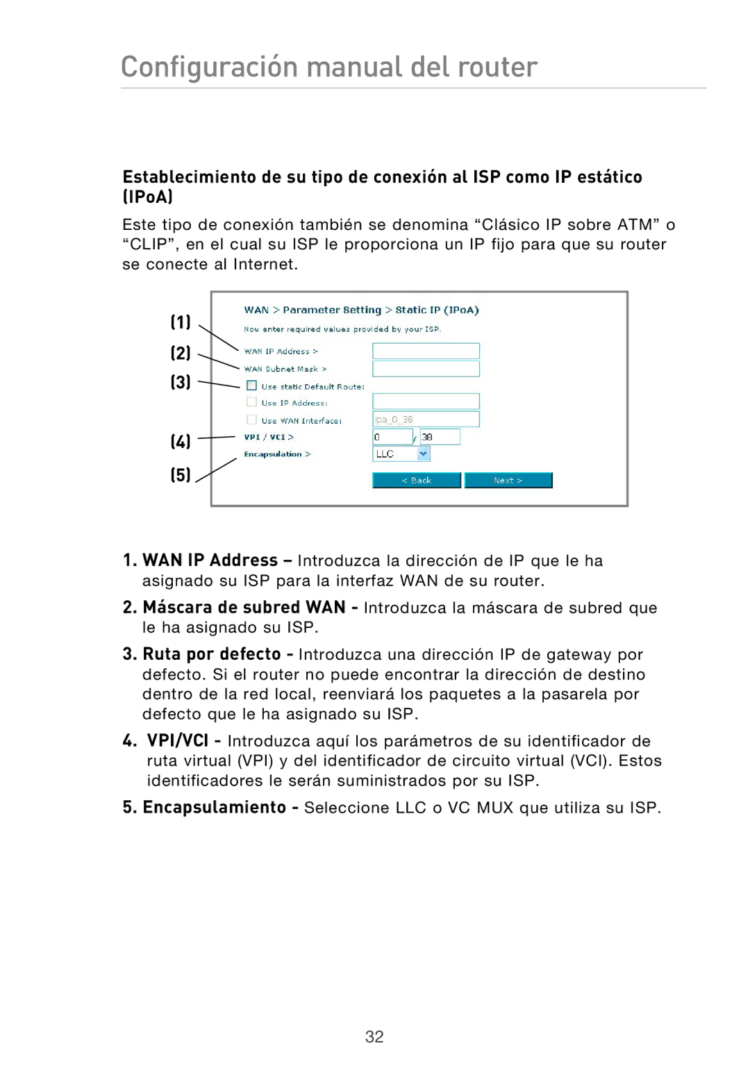 Belkin F5D9630UK4A user manual Configuración manual del router 